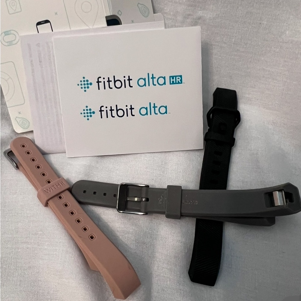WITHIT Fitbit Alta & Fitbit Alta HR Band Set - Pink, Black, Gray NWT Retail $33.